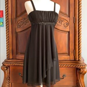 City Triangles strappy black dress- juniors size L